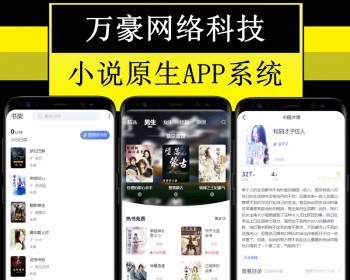 原生小说APP源码作者后台入驻有声听书电子书阅读系统H5公众号小程序采集换源代理分销